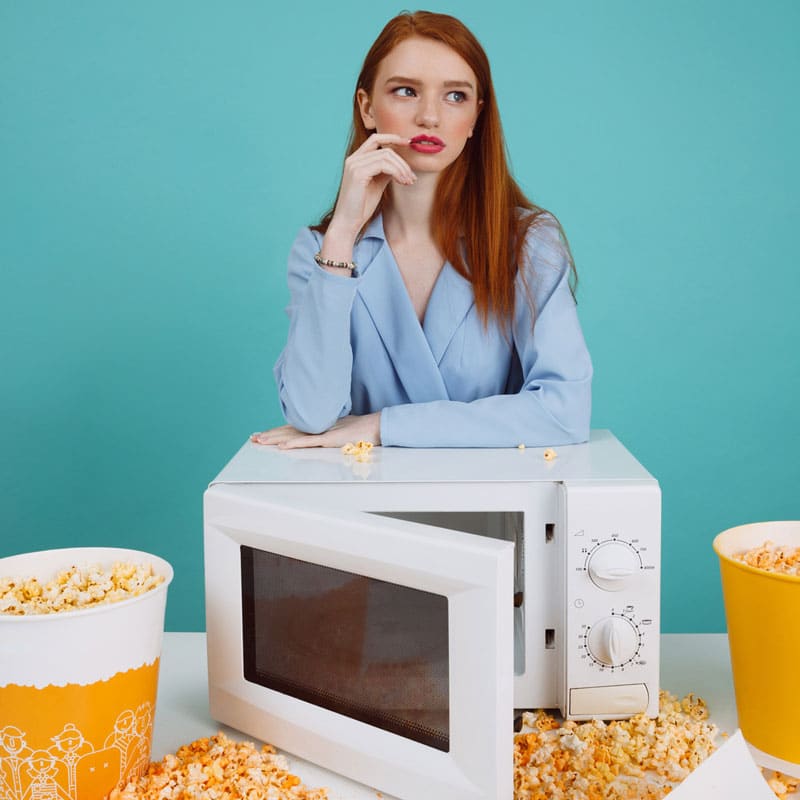 Popcorn in der Mikrowelle